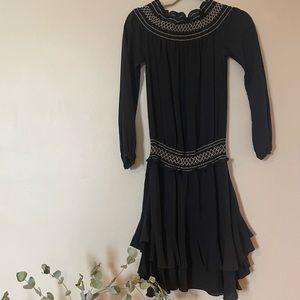 ALC size 2 black dress with gold detail